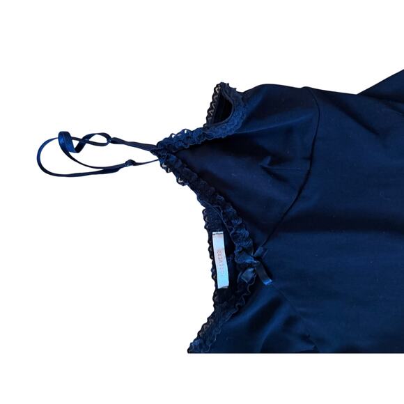 Y2k Forever 21 black silky lace cami top - Picture 3 of 3